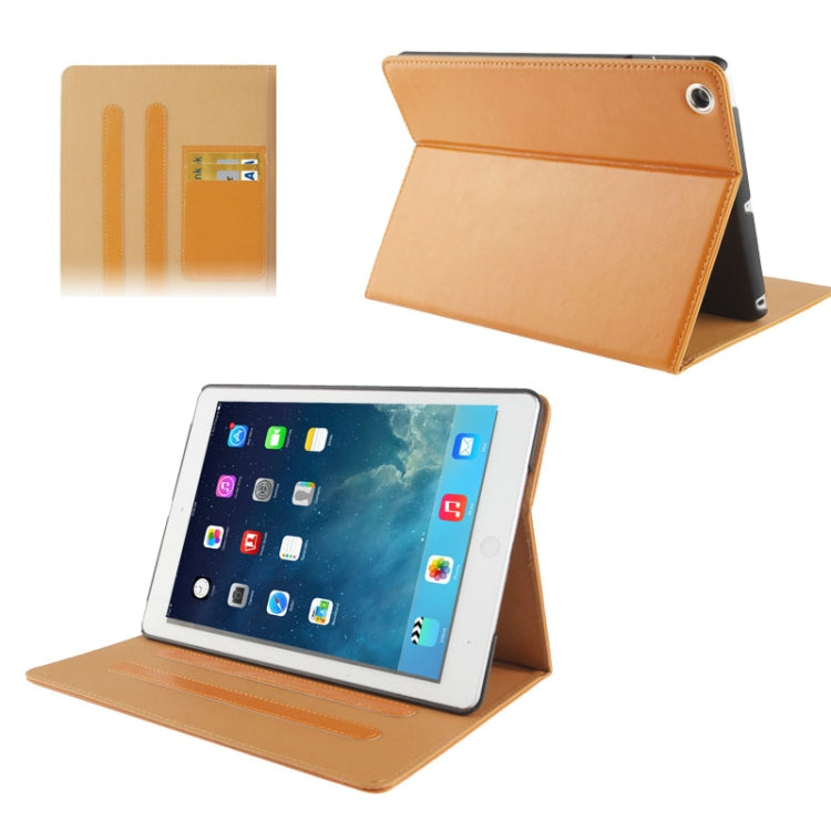 Horizontal Flip Leather Case with Credit Card Slot & 2 Gears Holder for iPad Air