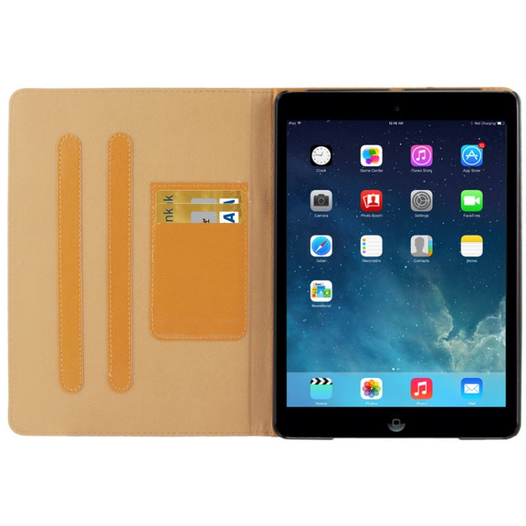 Horizontal Flip Leather Case with Credit Card Slot & 2 Gears Holder for iPad Air
