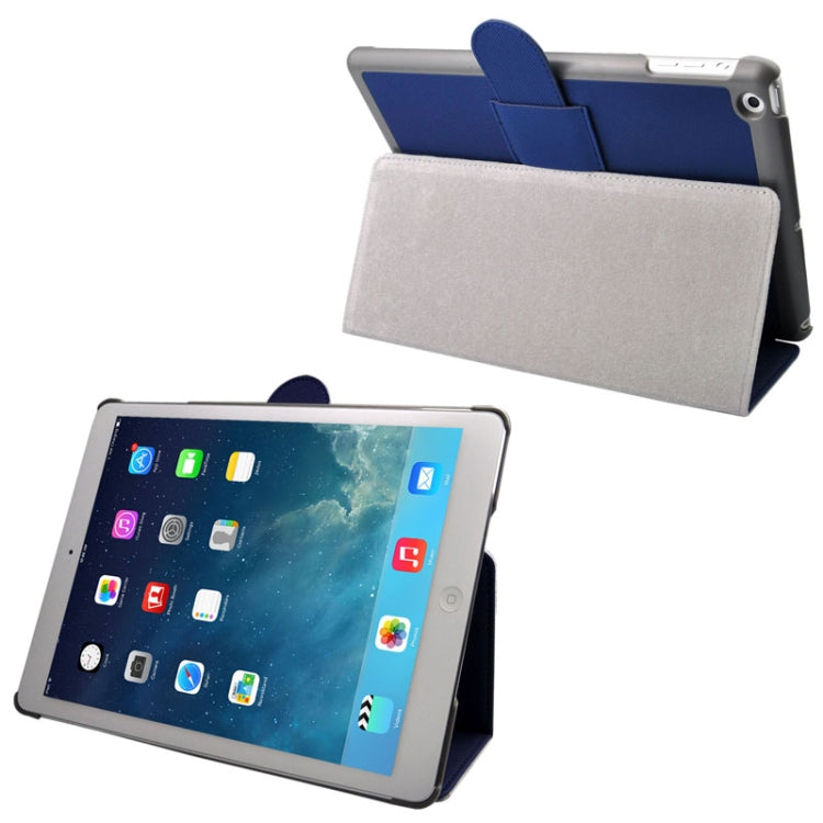 Cloth Texture Leather Case with Holder & Sleep / Wake up Function for iPad Air
