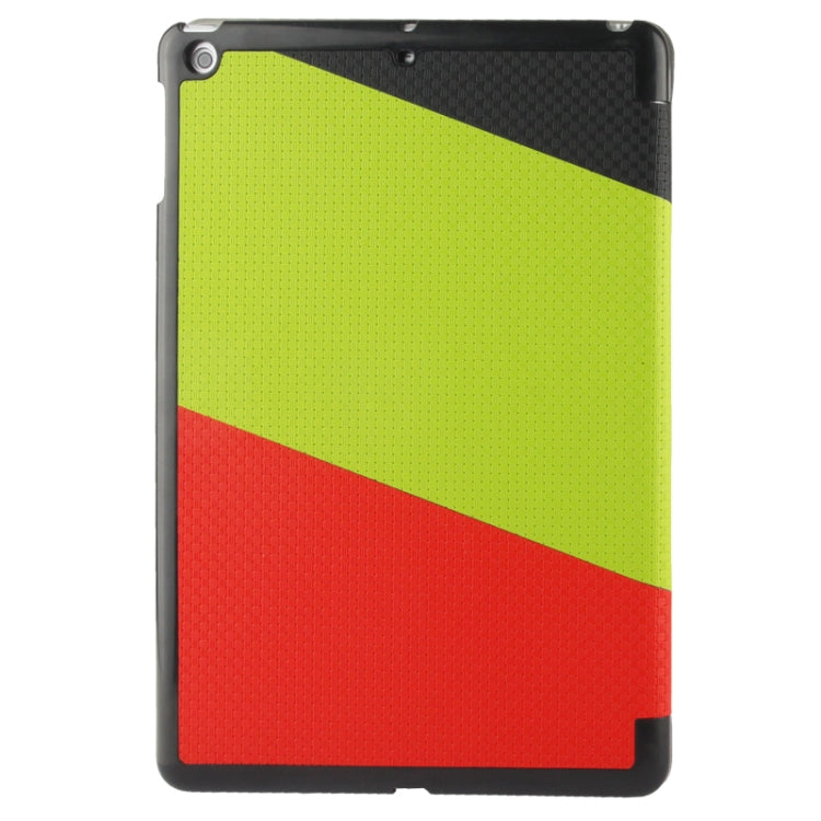 3-folding Weave Texture Leather Case with Holder & Sleep / Wake-up Function for iPad Air (Black)