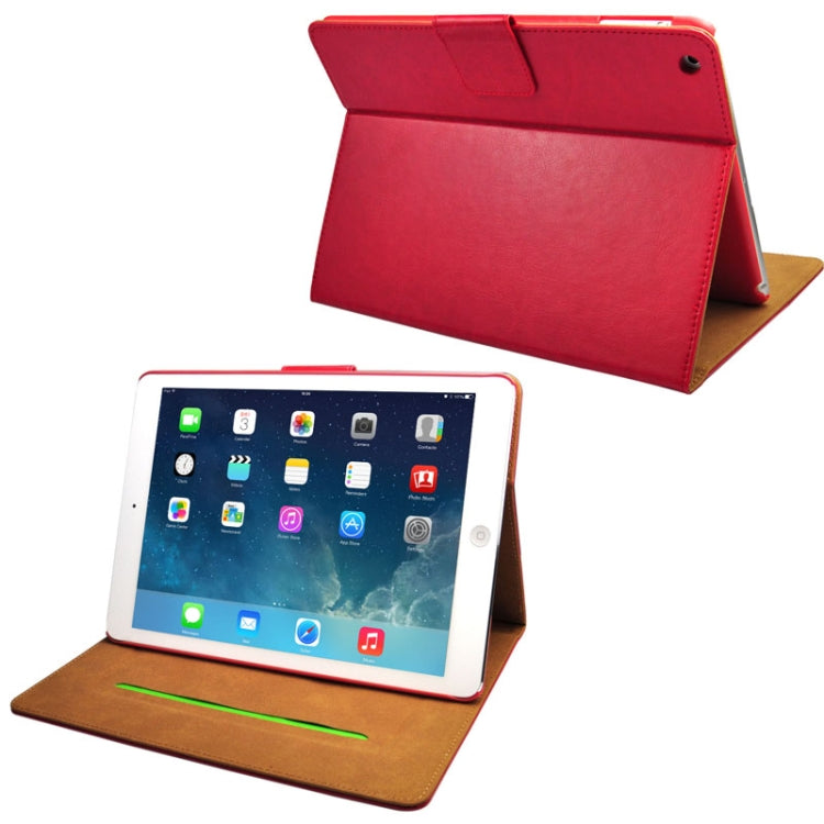 Crazy Horse Texture Leather Case with Sleep / Wake-up Function & Credit Card Slots for iPad Air