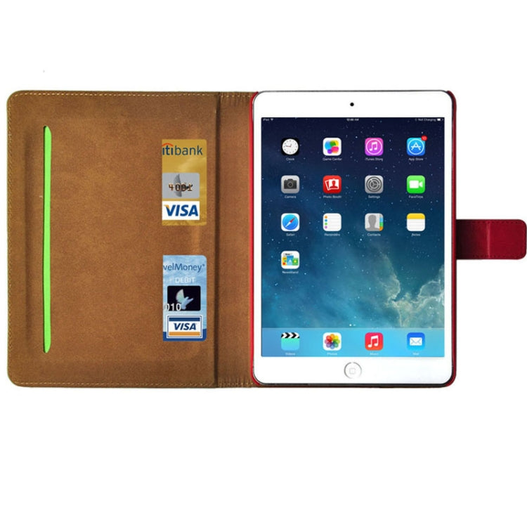 Crazy Horse Texture Leather Case with Sleep / Wake-up Function & Credit Card Slots for iPad Air