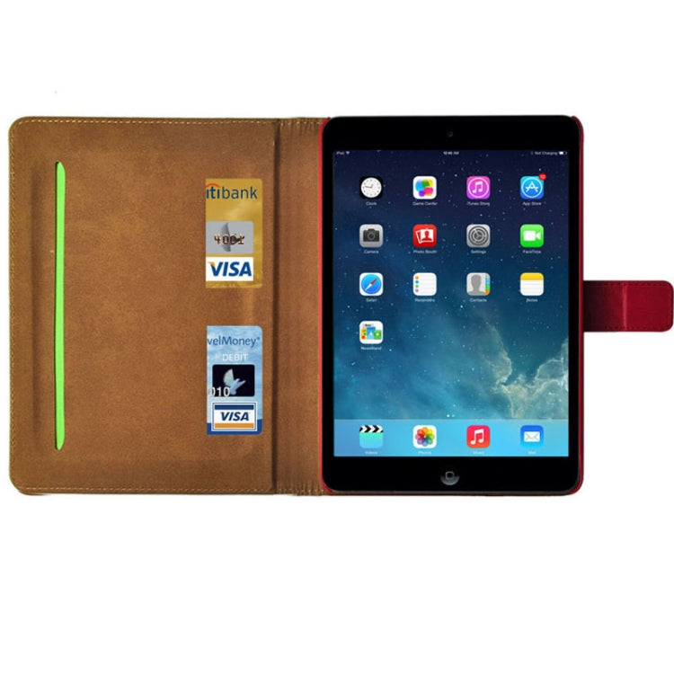 Crazy Horse Texture Leather Case with Sleep / Wake-up Function & Credit Card Slots for iPad Air