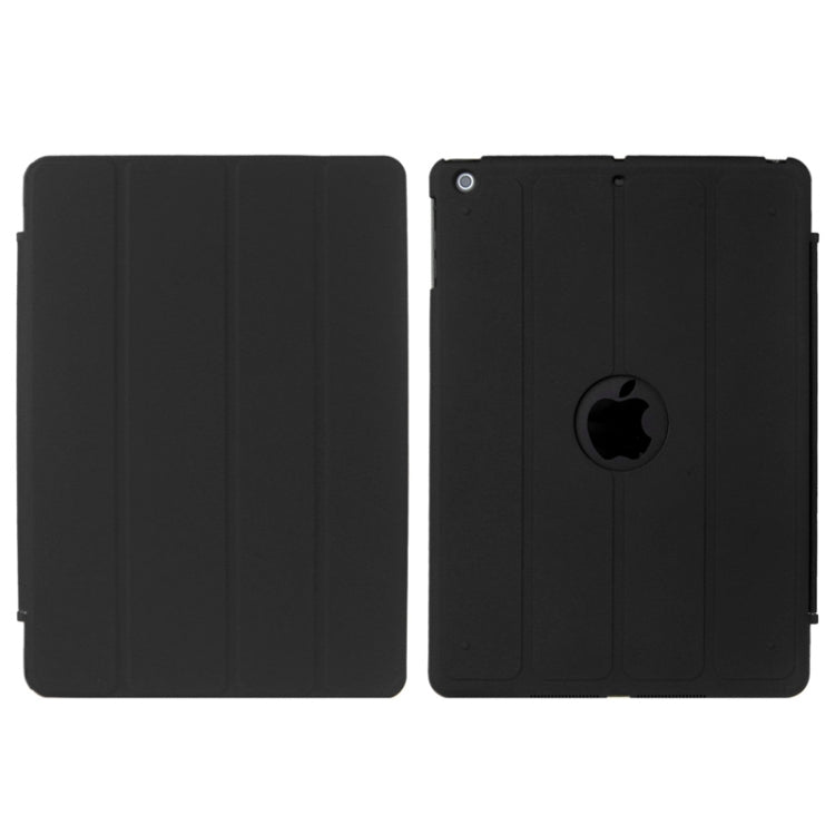 4-folding PU Leather Case with Holder & Sleep / Wake-up Function for iPad Air, ENK-3157