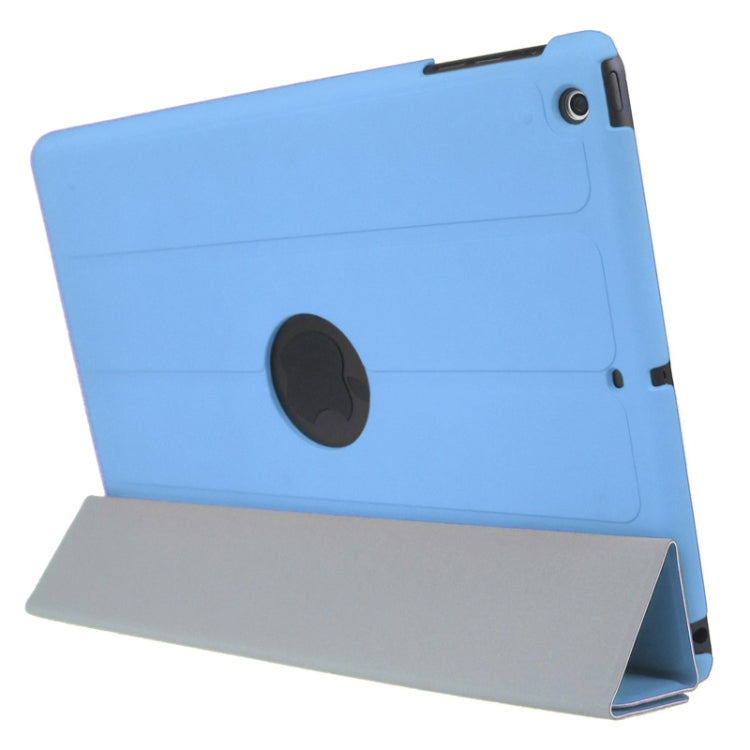 4-folding PU Leather Case with Holder & Sleep / Wake-up Function for iPad Air, ENK-3157