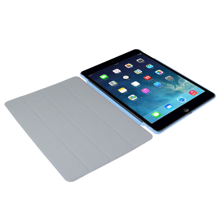4-folding PU Leather Case with Holder & Sleep / Wake-up Function for iPad Air, ENK-3157
