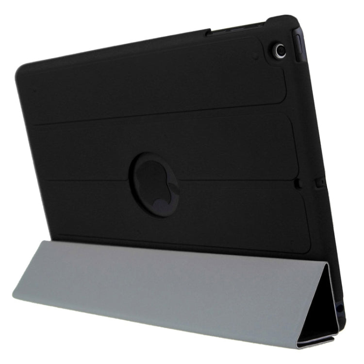 4-folding PU Leather Case with Holder & Sleep / Wake-up Function for iPad Air, ENK-3157