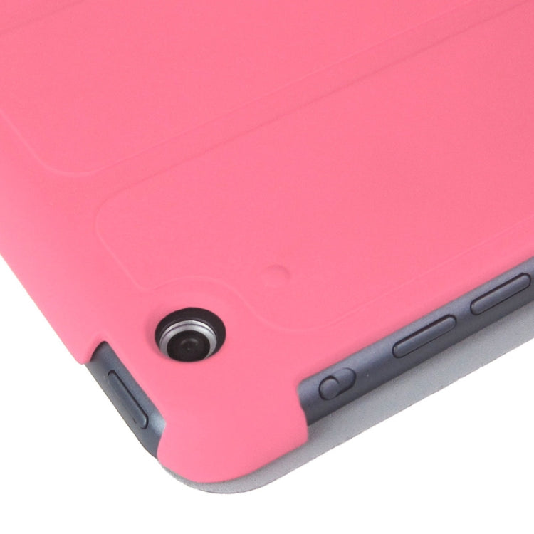 4-folding PU Leather Case with Holder & Sleep / Wake-up Function for iPad Air, ENK-3157
