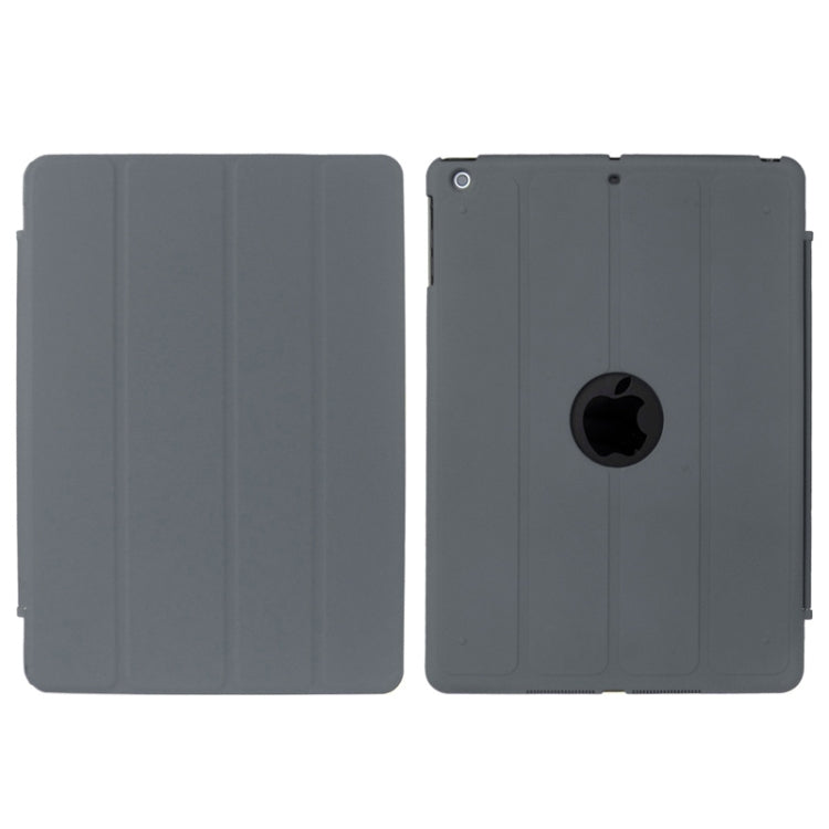 4-folding PU Leather Case with Holder & Sleep / Wake-up Function for iPad Air, ENK-3157