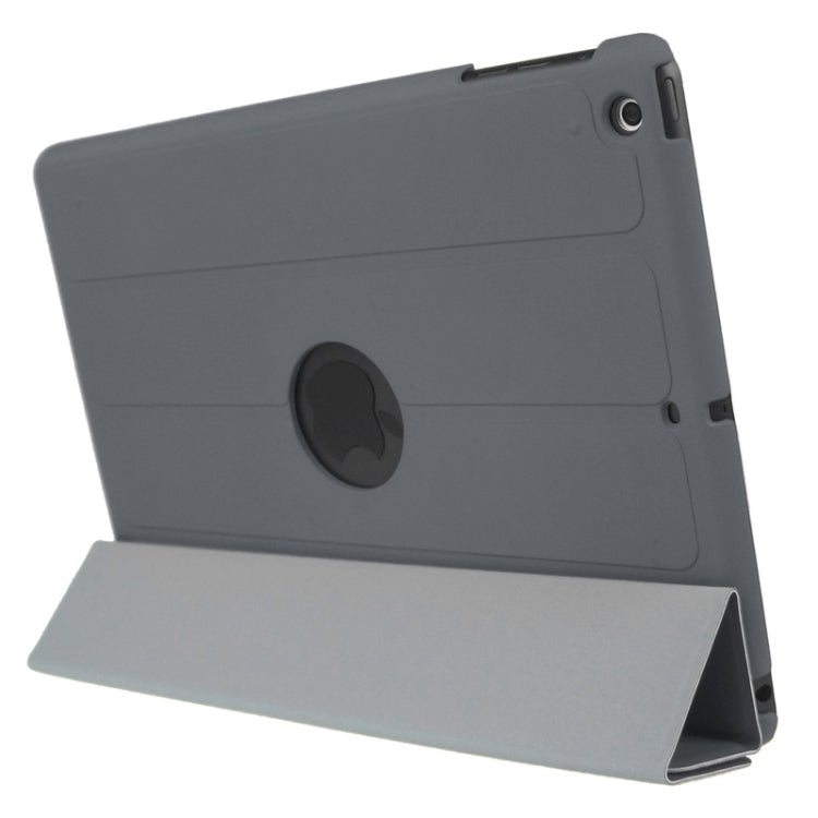 4-folding PU Leather Case with Holder & Sleep / Wake-up Function for iPad Air, ENK-3157