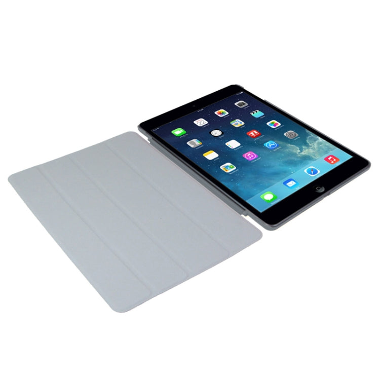 4-folding PU Leather Case with Holder & Sleep / Wake-up Function for iPad Air, ENK-3157