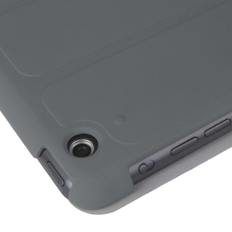 4-folding PU Leather Case with Holder & Sleep / Wake-up Function for iPad Air, ENK-3157