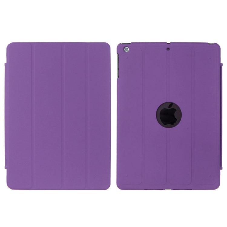 4-folding PU Leather Case with Holder & Sleep / Wake-up Function for iPad Air, ENK-3157