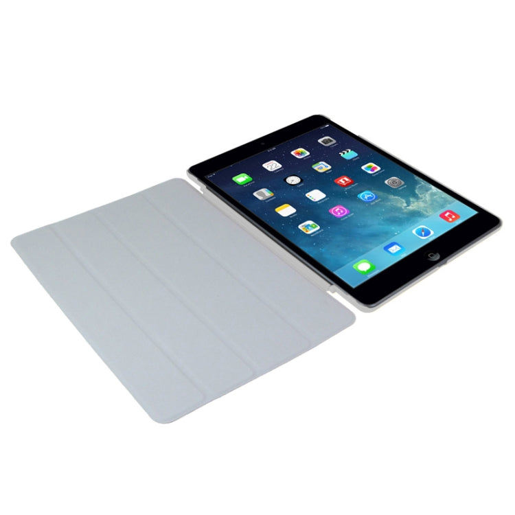 4-folding PU Leather Case with Holder & Sleep / Wake-up Function for iPad Air, ENK-3157