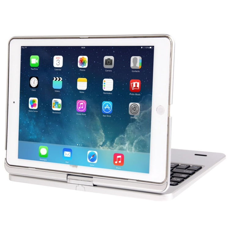 360 Degree Rotation Tablet Bluetooth 3.0 Keyboard with Magnetic Hinge for iPad Air, Change iPad Air into Macbook Air