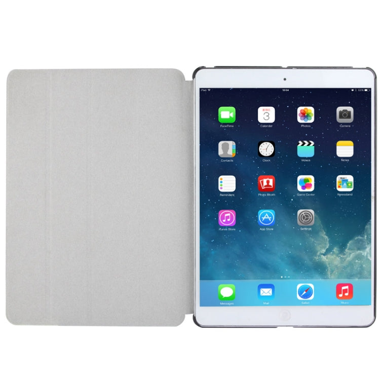 4-folding Cross Texture Leather Case with Sleep / Wake-up Function & Holder for iPad Air
