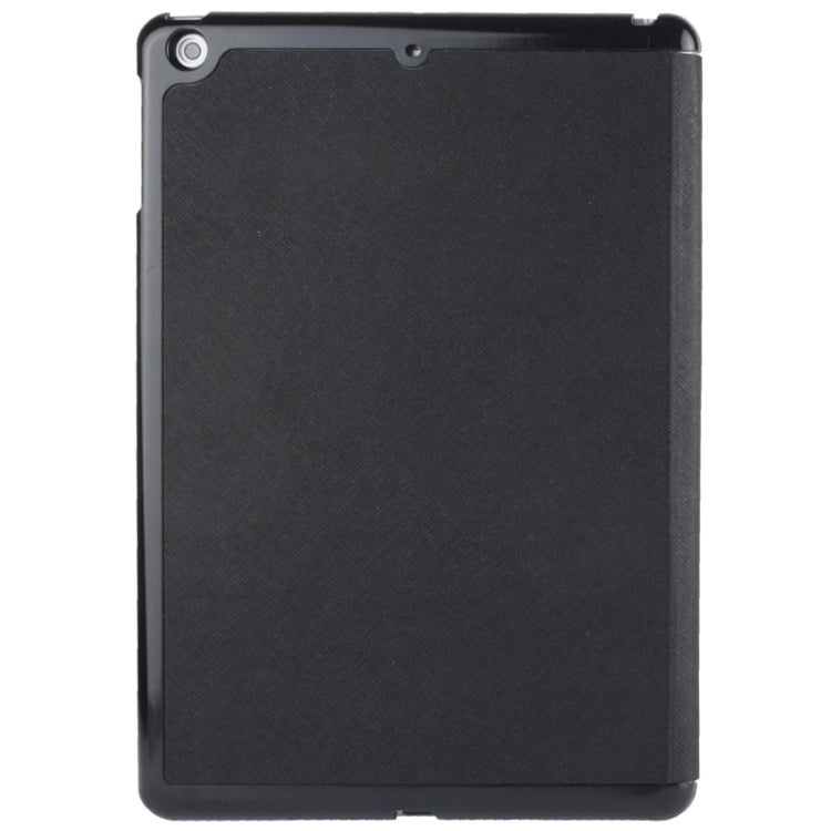 4-folding Cross Texture Leather Case with Sleep / Wake-up Function & Holder for iPad Air