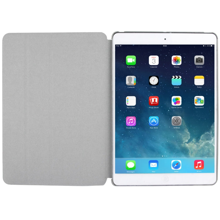 4-folding Cross Texture Leather Case with Sleep / Wake-up Function & Holder for iPad Air
