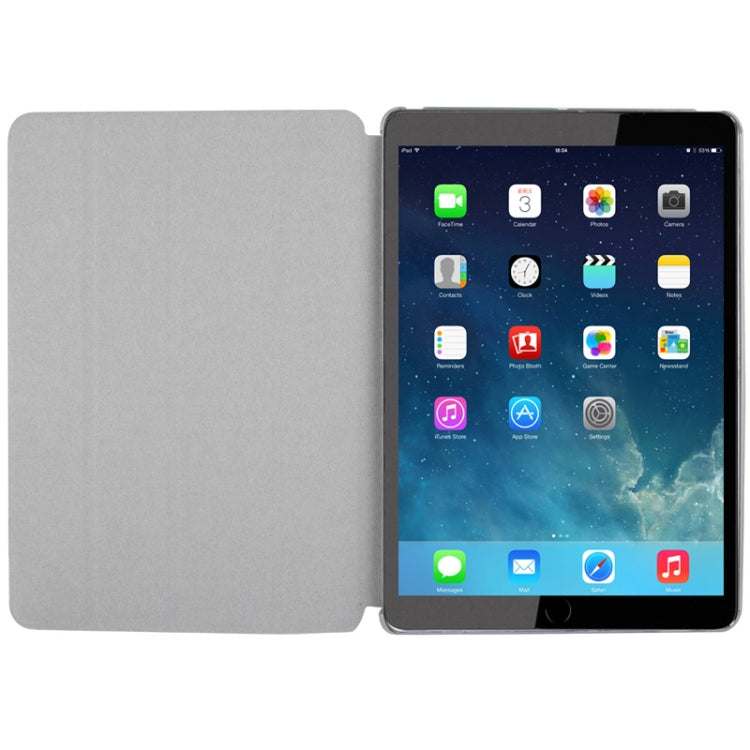 4-folding Cross Texture Leather Case with Sleep / Wake-up Function & Holder for iPad Air