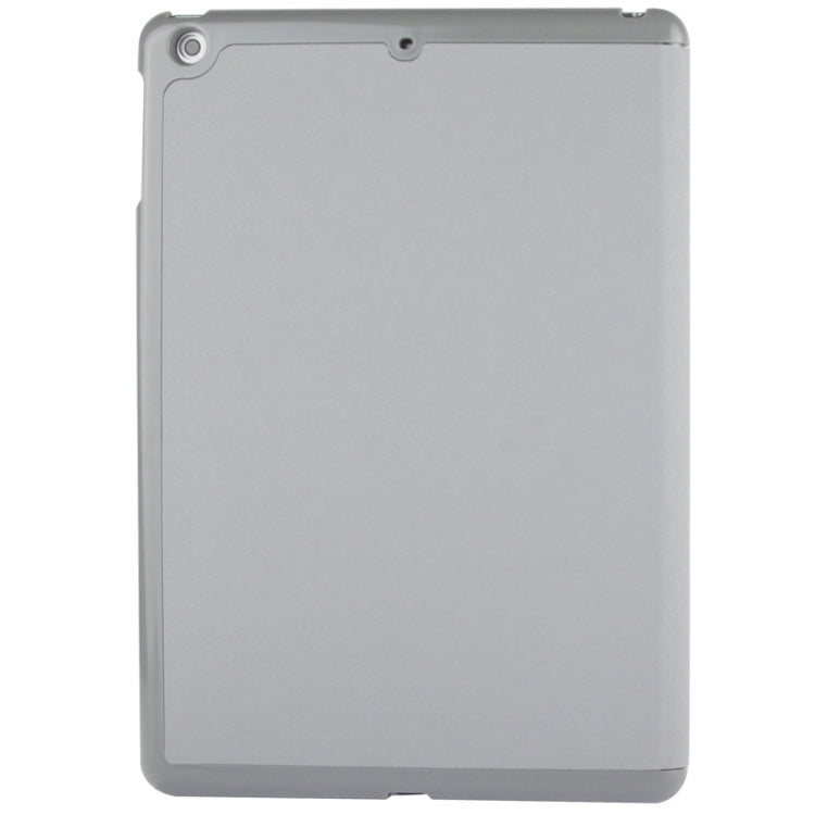 4-folding Cross Texture Leather Case with Sleep / Wake-up Function & Holder for iPad Air
