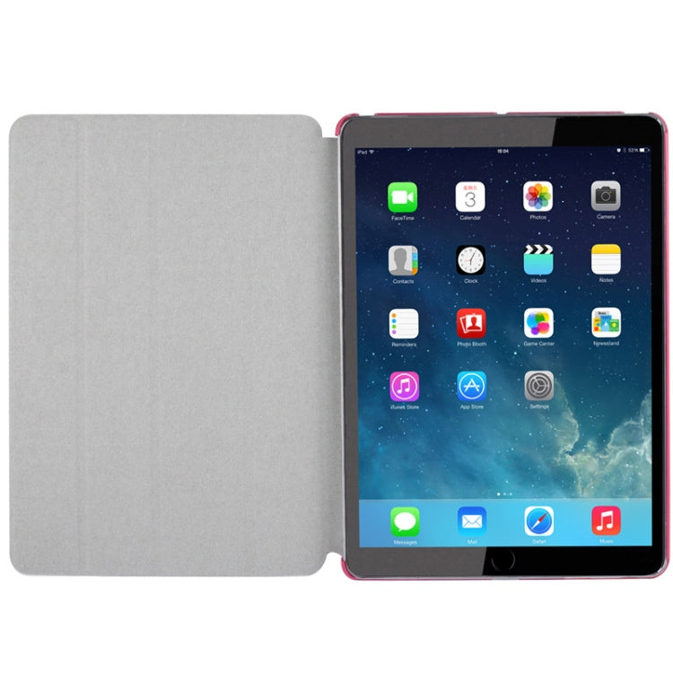 4-folding Cross Texture Leather Case with Sleep / Wake-up Function & Holder for iPad Air