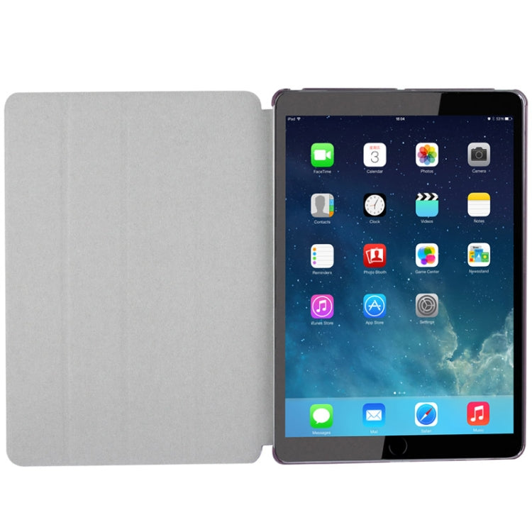 4-folding Cross Texture Leather Case with Sleep / Wake-up Function & Holder for iPad Air