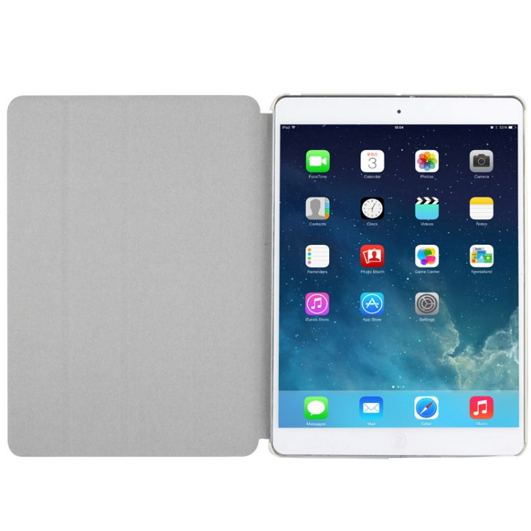 4-folding Cross Texture Leather Case with Sleep / Wake-up Function & Holder for iPad Air