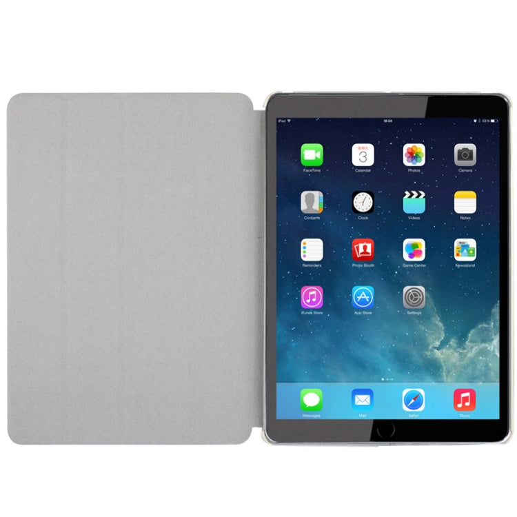 4-folding Cross Texture Leather Case with Sleep / Wake-up Function & Holder for iPad Air