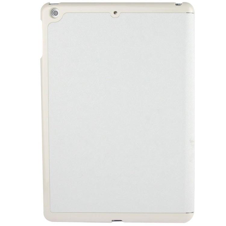 4-folding Cross Texture Leather Case with Sleep / Wake-up Function & Holder for iPad Air