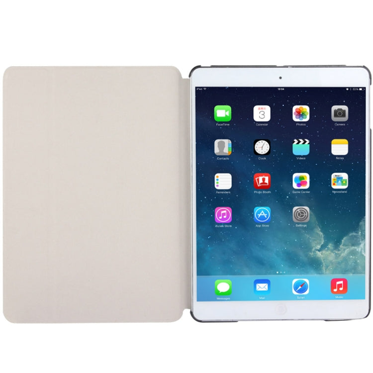3-folding Lines Oracle Texture Leather Case with Sleep / Wake-up Function & Holder for iPad Air (Golden)