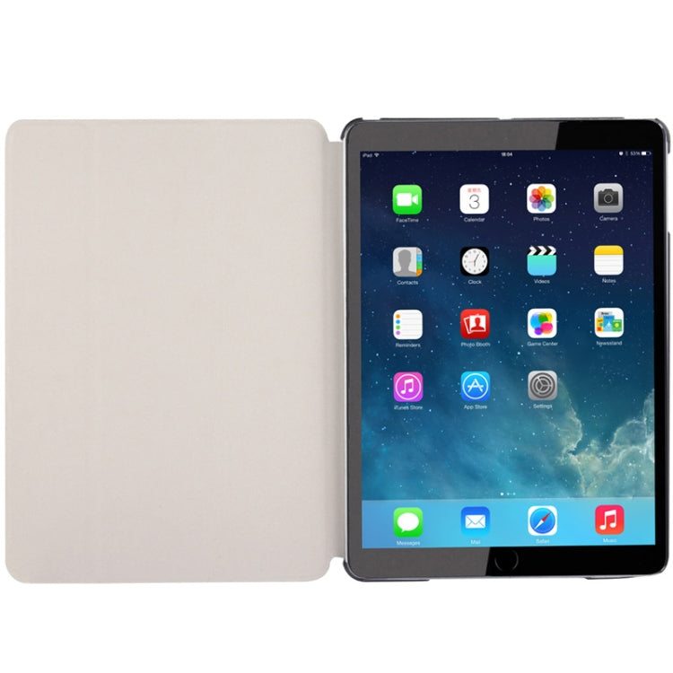 3-folding Lines Oracle Texture Leather Case with Sleep / Wake-up Function & Holder for iPad Air (Golden)