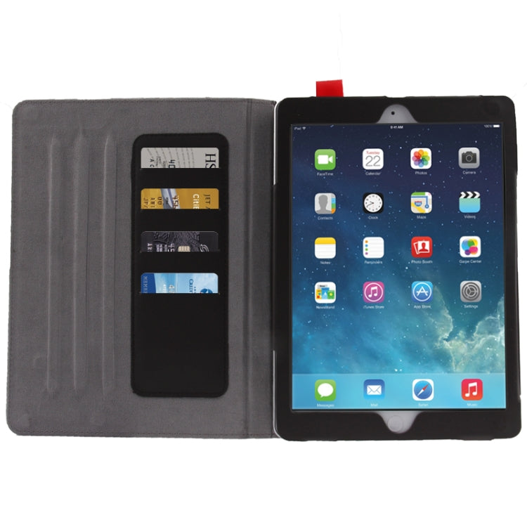 Retro Bookbook Style Flip Leather Case with Holder for iPad Air
