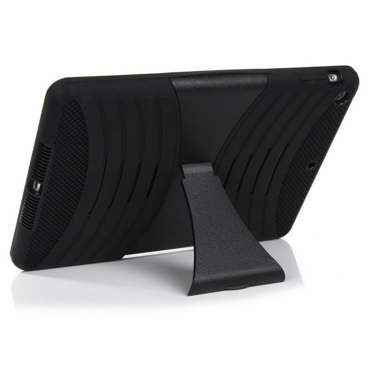 Colorful Shell Series Plastic + Silicone Combination Case with Holder for iPad Air