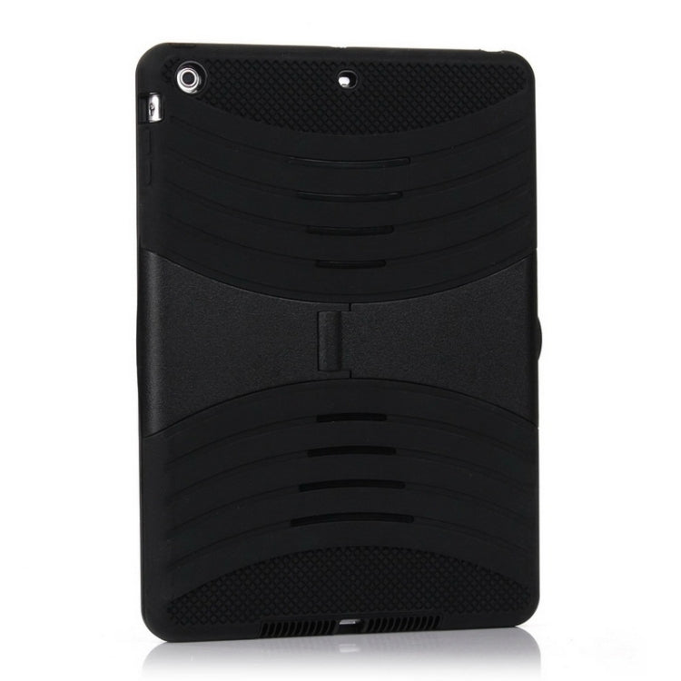 Colorful Shell Series Plastic + Silicone Combination Case with Holder for iPad Air