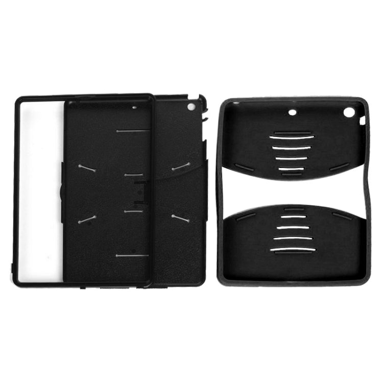 Colorful Shell Series Plastic + Silicone Combination Case with Holder for iPad Air
