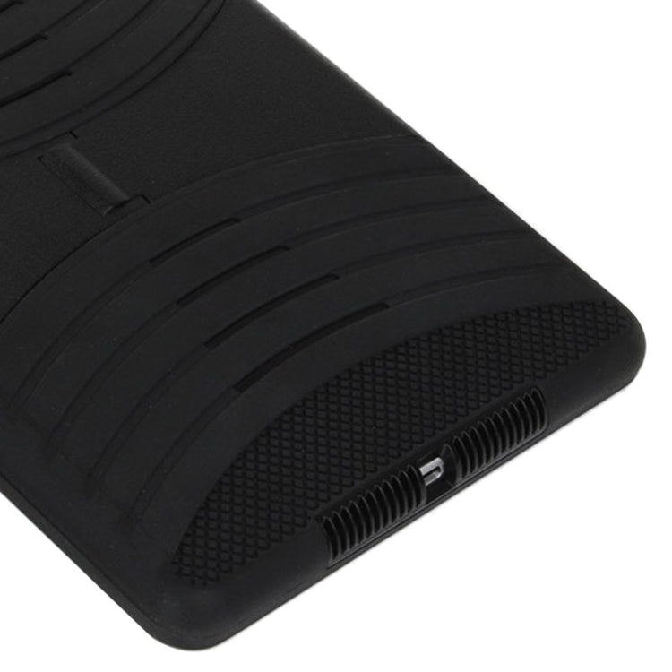 Colorful Shell Series Plastic + Silicone Combination Case with Holder for iPad Air