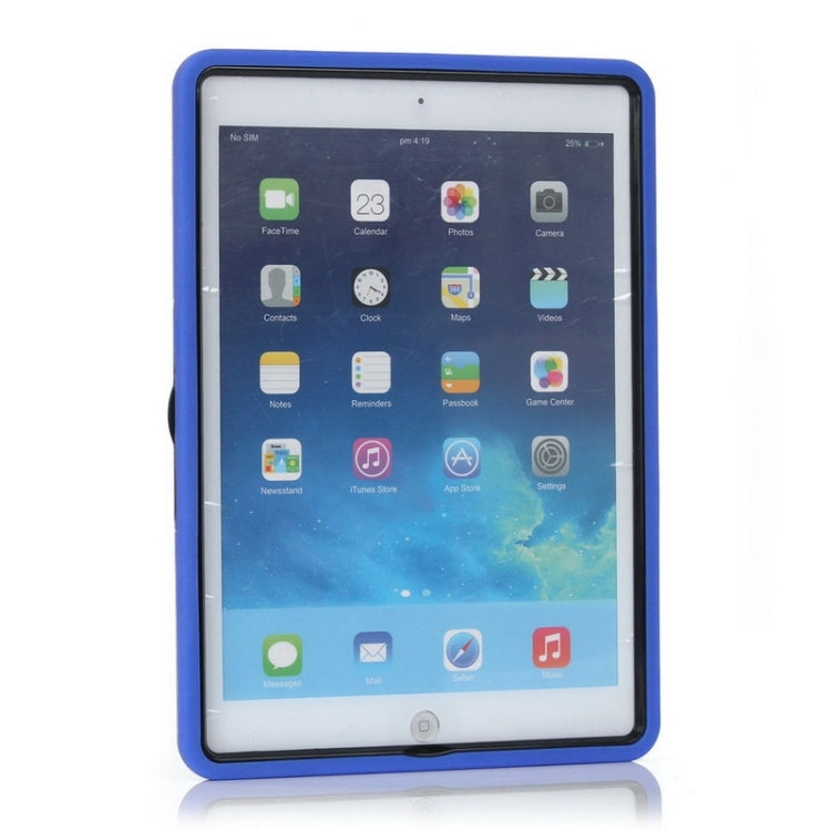 Colorful Shell Series Plastic + Silicone Combination Case with Holder for iPad Air