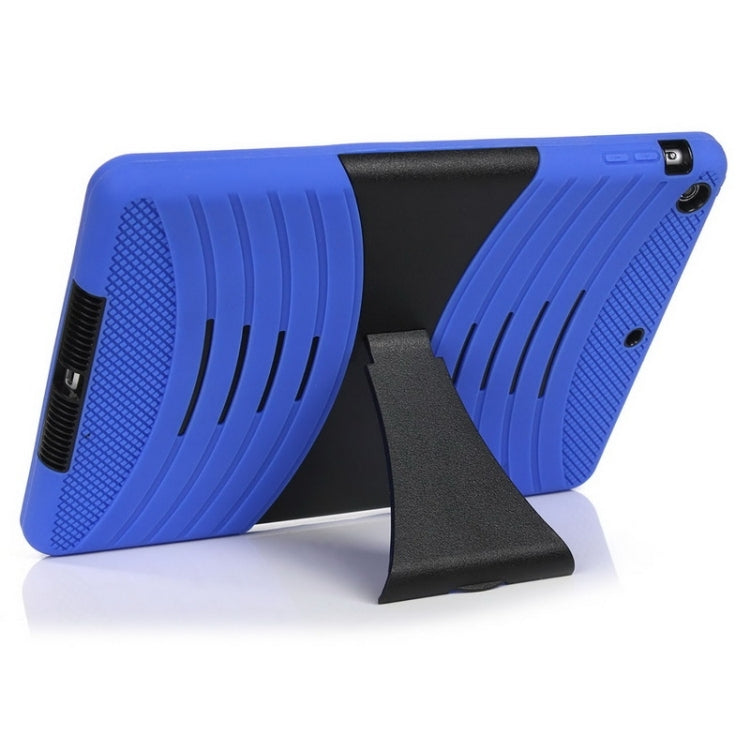 Colorful Shell Series Plastic + Silicone Combination Case with Holder for iPad Air