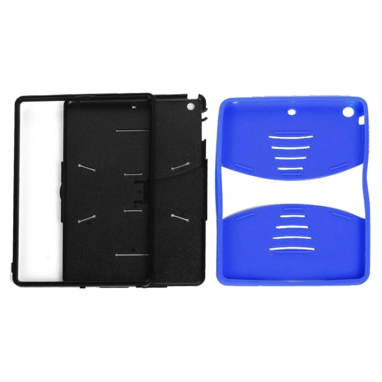 Colorful Shell Series Plastic + Silicone Combination Case with Holder for iPad Air