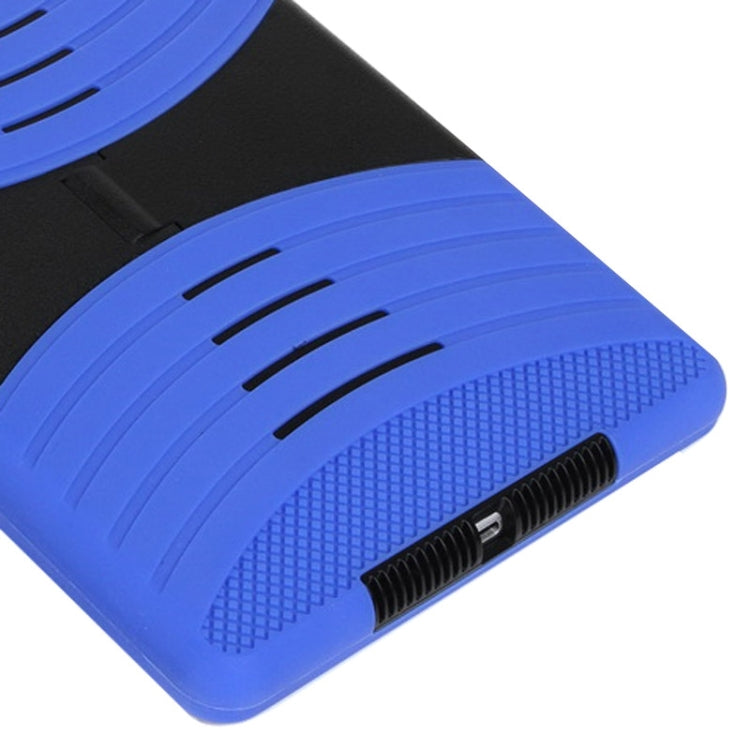 Colorful Shell Series Plastic + Silicone Combination Case with Holder for iPad Air
