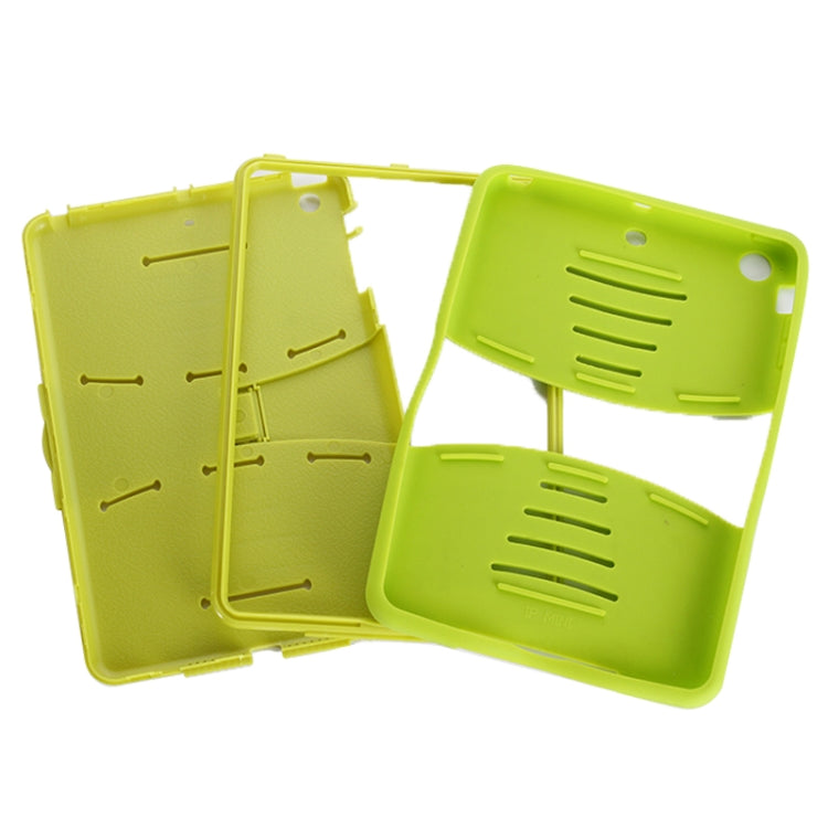 Colorful Shell Series Plastic + Silicone Combination Case with Holder for iPad Air