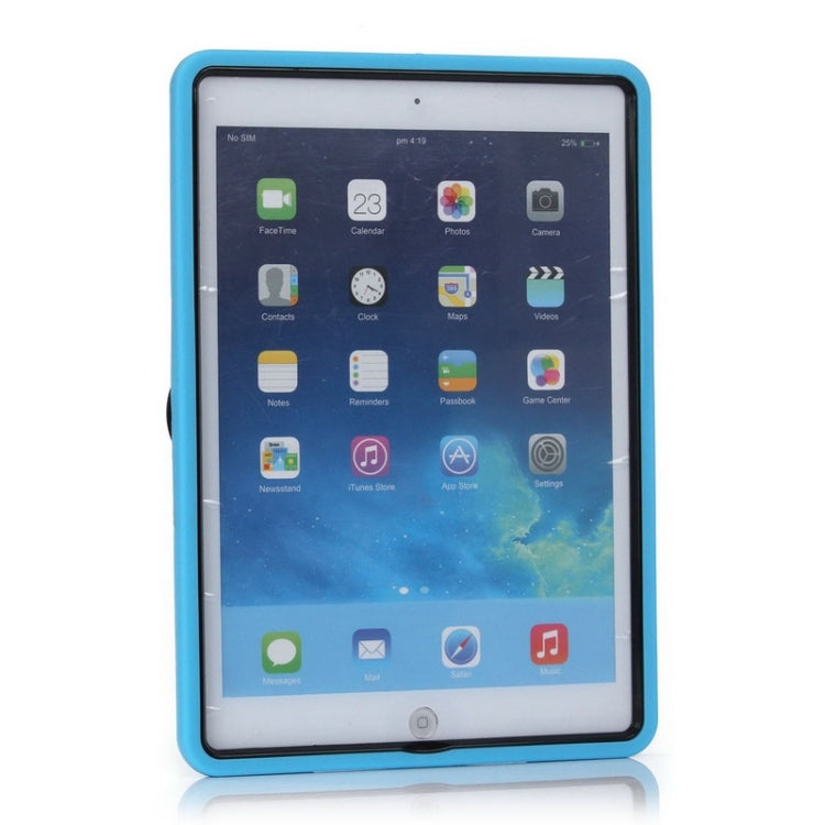 Colorful Shell Series Plastic + Silicone Combination Case with Holder for iPad Air
