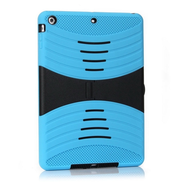 Colorful Shell Series Plastic + Silicone Combination Case with Holder for iPad Air