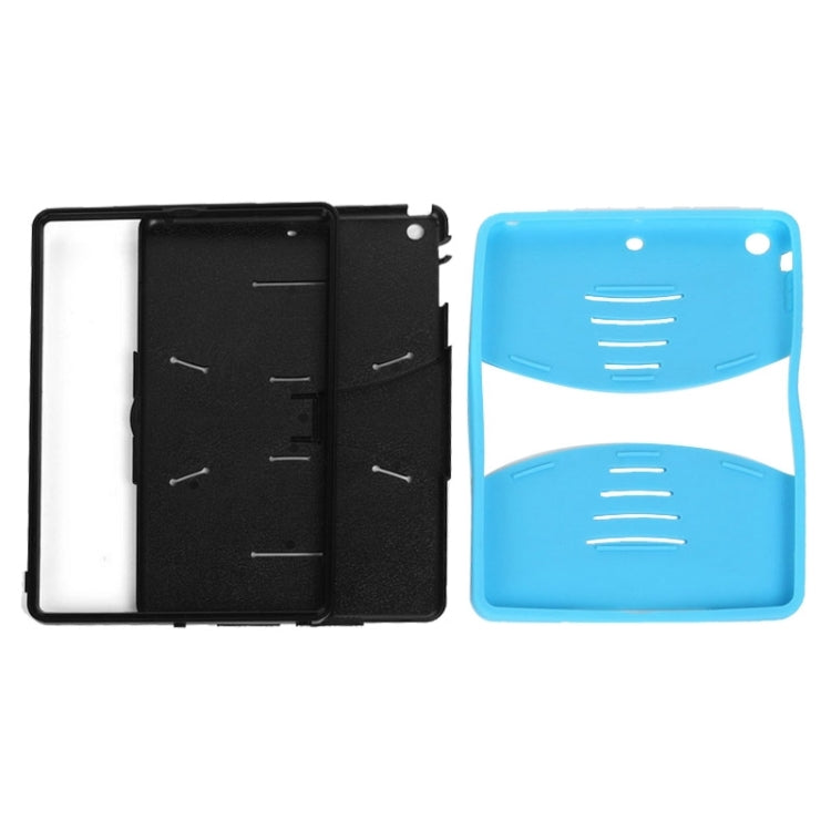 Colorful Shell Series Plastic + Silicone Combination Case with Holder for iPad Air