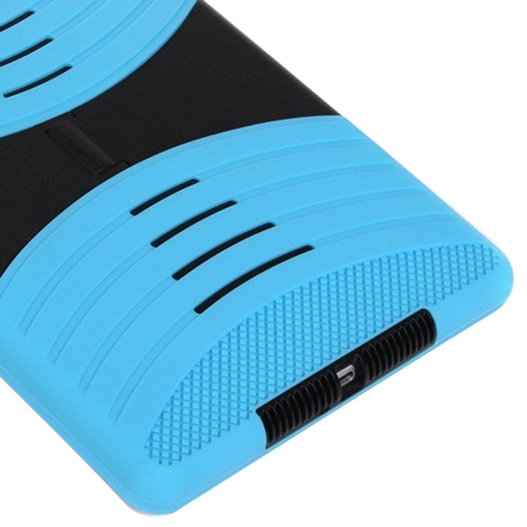 Colorful Shell Series Plastic + Silicone Combination Case with Holder for iPad Air