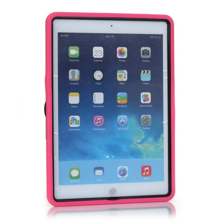 Colorful Shell Series Plastic + Silicone Combination Case with Holder for iPad Air