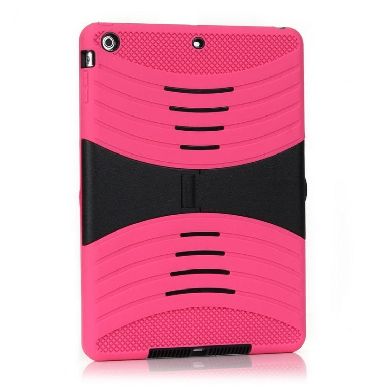 Colorful Shell Series Plastic + Silicone Combination Case with Holder for iPad Air