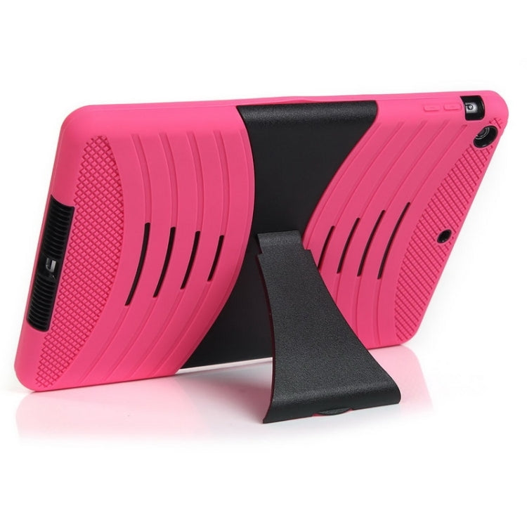 Colorful Shell Series Plastic + Silicone Combination Case with Holder for iPad Air