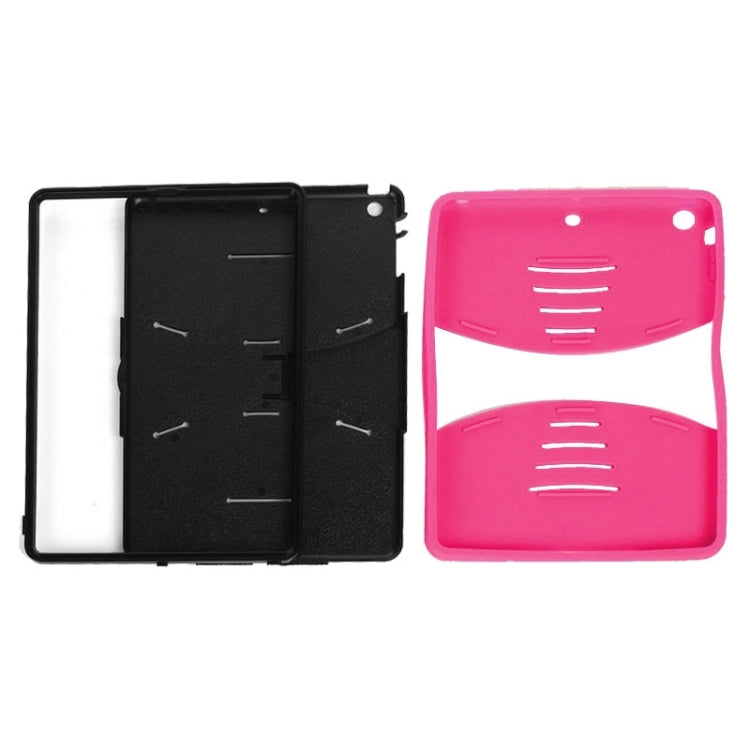 Colorful Shell Series Plastic + Silicone Combination Case with Holder for iPad Air