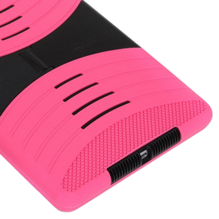 Colorful Shell Series Plastic + Silicone Combination Case with Holder for iPad Air